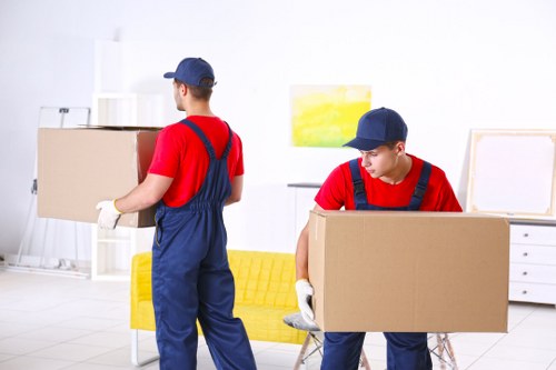 Student storage boxes arranged in a secure Acton storage space