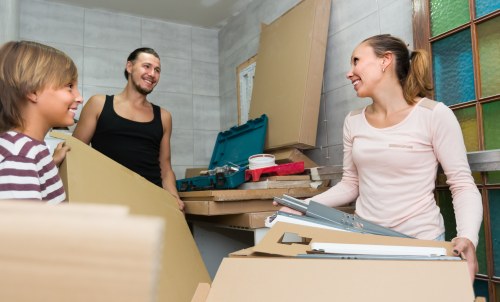 Organised office storage units in an Acton workspace