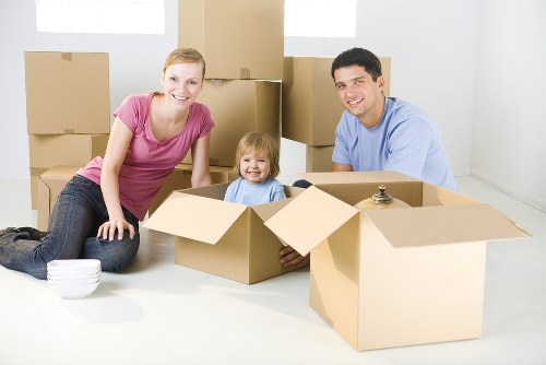 House removals and storage service in Acton with moving boxes and furniture