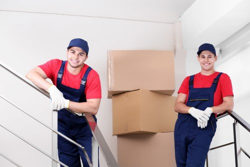 Customer placing items into a self storage unit
