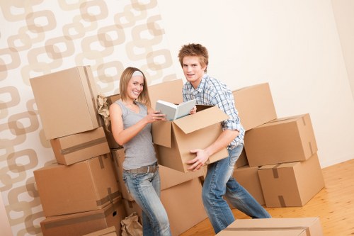 Wooden and upholstered furniture safely stored in an Acton facility